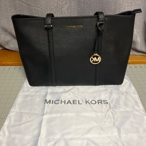 Michael Kors large Jet Set tote.  Black.